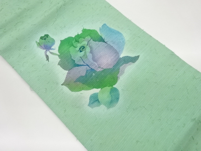 ひげ紬花模様名古屋帯